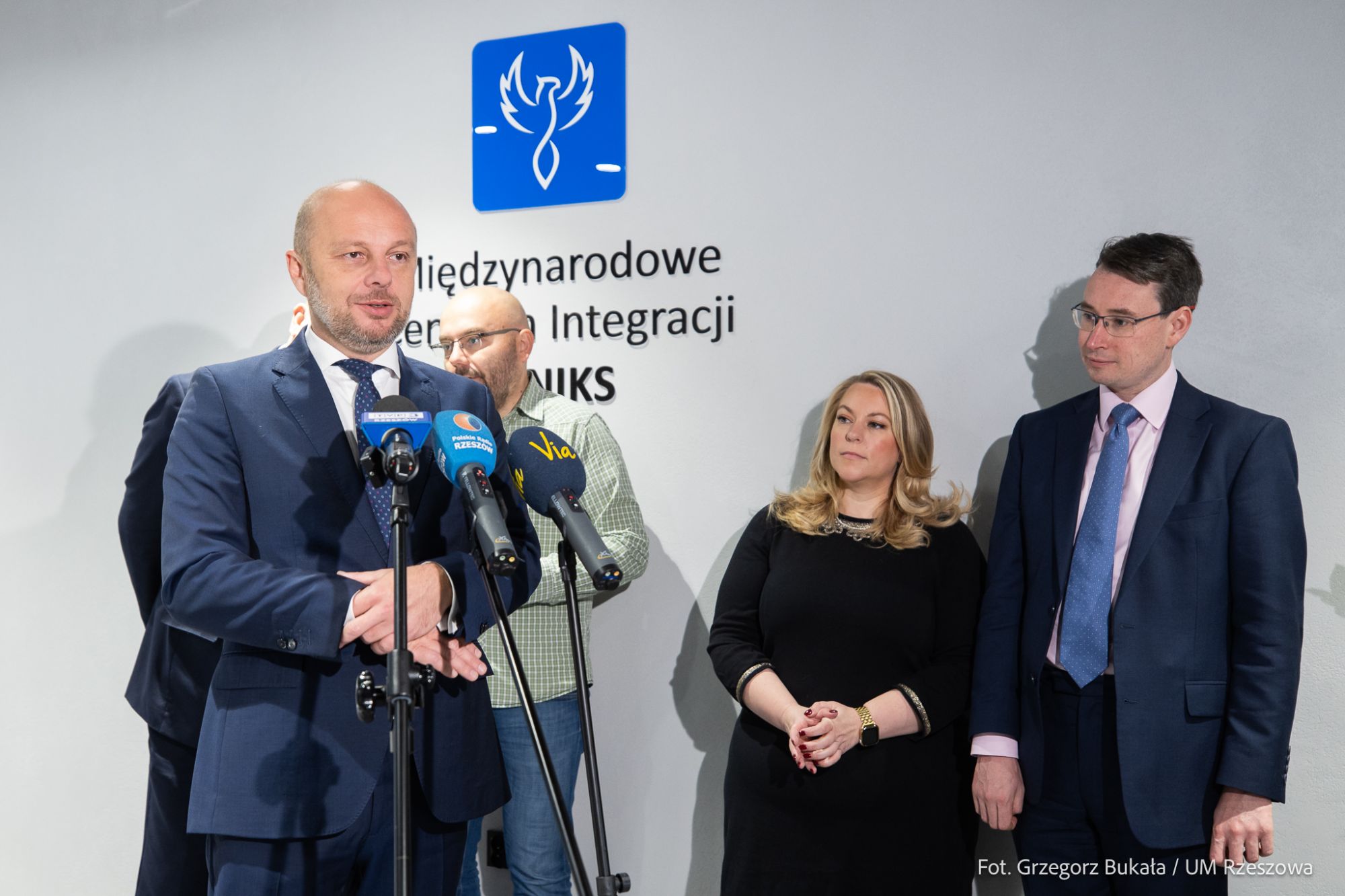 zdjęcie z konferencji prasowej w ramach partnerstwa Miasta Rzeszowa i Londynu na rzecz rozwoju gospodarczego, fot. Grzegorz Bukała, Urząd Miasta Rzeszowa